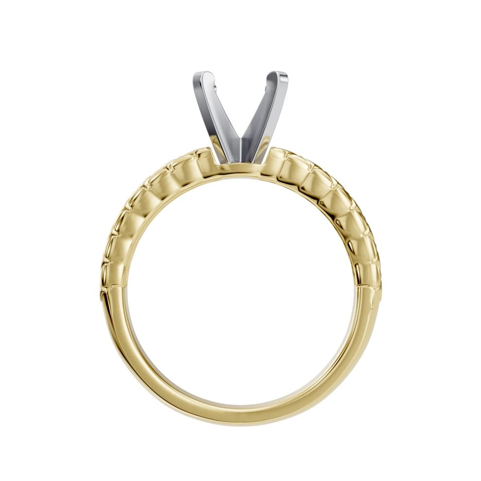Quilted Semi-Mount Engagement Ring in 14K Gold (Setting Only) – Image 4 of 6