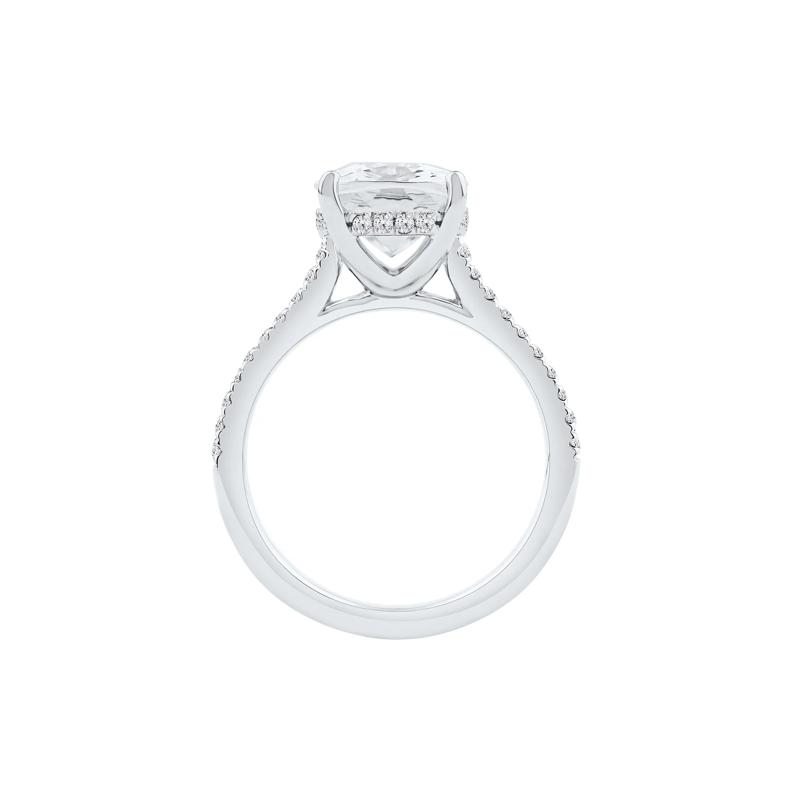 Lab Grown Diamond Cushion-Cut Engagement Ring in 14K White Gold &#40;5 1/3 ct. tw.&#41; – Image 2 of 4