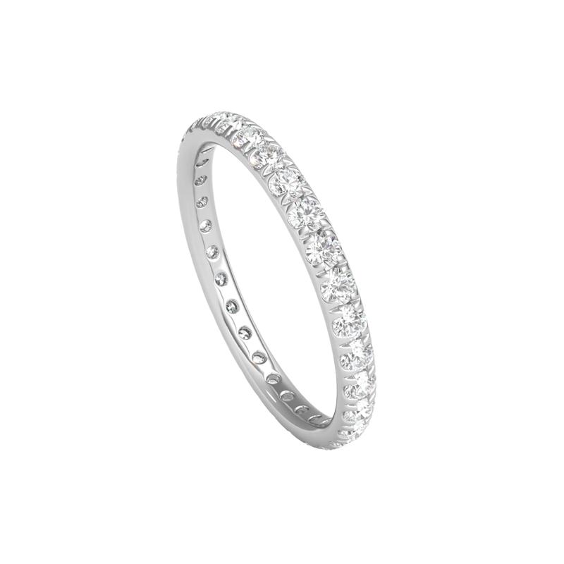 Lab Grown Diamond Comfort Fit Eternity Band in 14K White Gold &#40;1 ct. tw.&#41; – Image 4 of 4