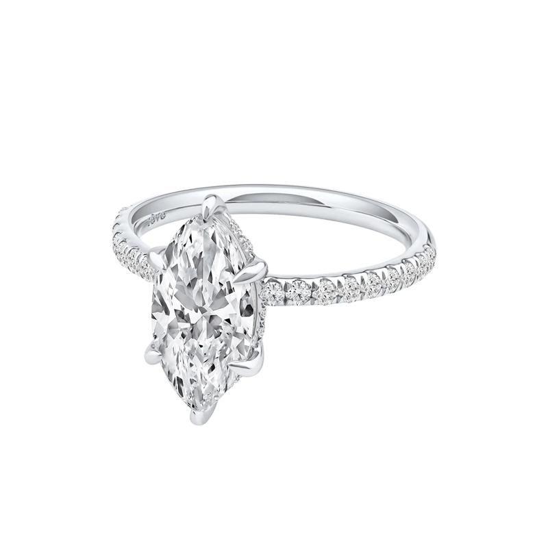 Palmer Lab Grown Diamond Marquise Engagement Ring in 14K White Gold &#40;2 7/8 ct. tw.&#41; – Image 5 of 5