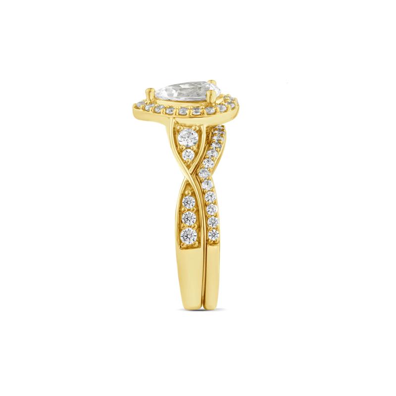 Lab Grown Diamond Pear-Shaped Engagement Ring in 10K Yellow Gold &#40;1 1/3 ct. tw.&#41; – Image 3 of 3