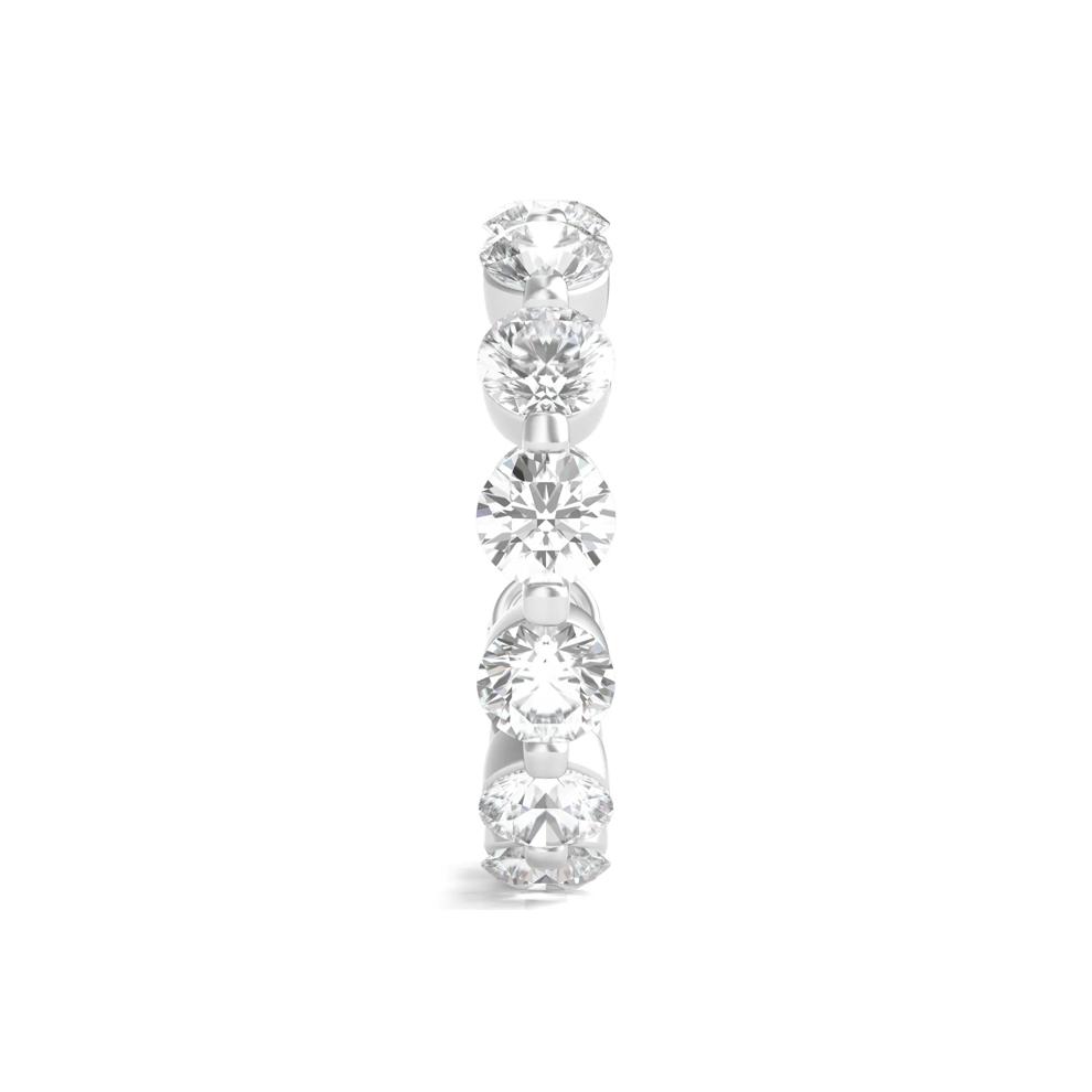 Round Brilliant-Cut Lab Grown Diamond Eternity Band in 14k White Gold (4 ct. tw.) – Image 3 of 3