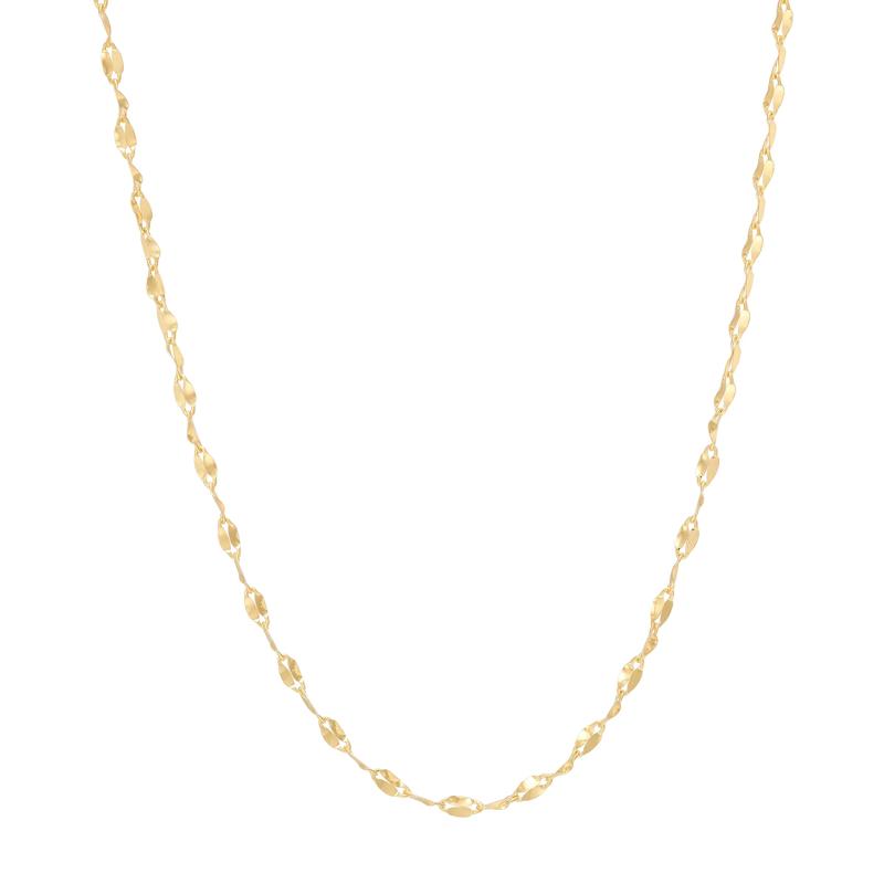 Mirror Chain Necklace in 14K Yellow Gold, 18&quot; – Image 1 of 2