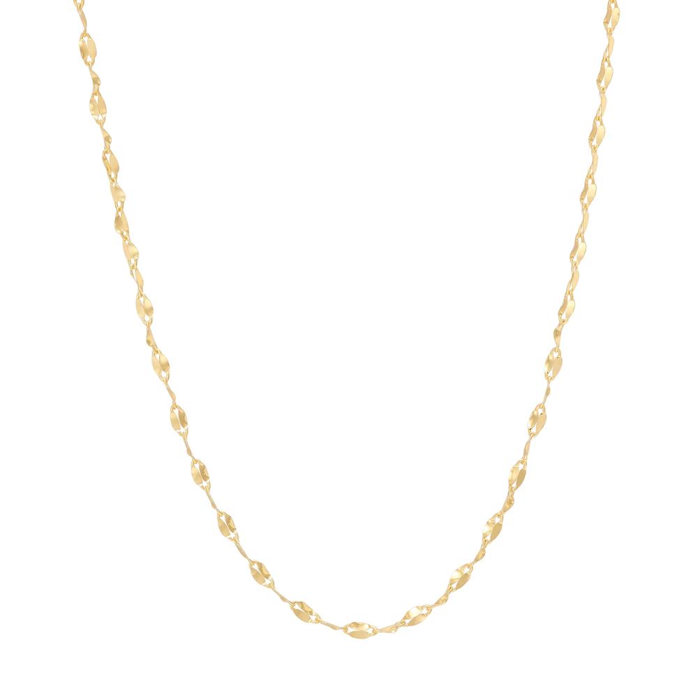 Mirror Chain Necklace in 14K Yellow Gold, 18" – Image 1 of 2