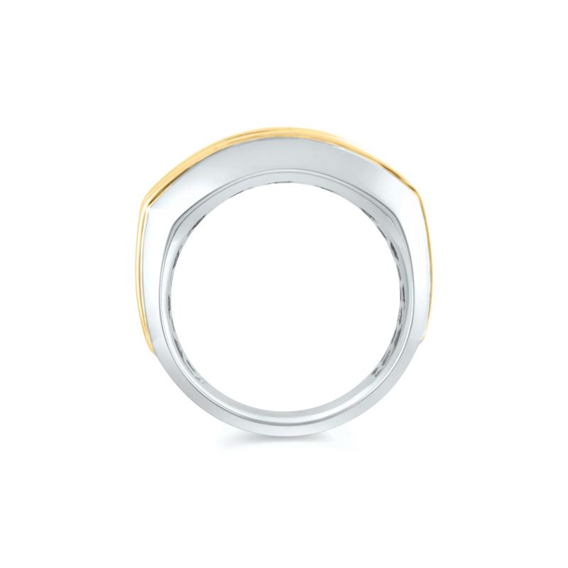 Men&rsquo;s Lab Grown Diamond Wedding Band in 10K White Gold and Yellow Gold &#40;2 ct. tw.&#41;  – Image 2 of 4