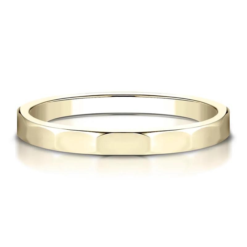 Faceted Wedding Band in 14K Yellow Gold – Image 1 of 3