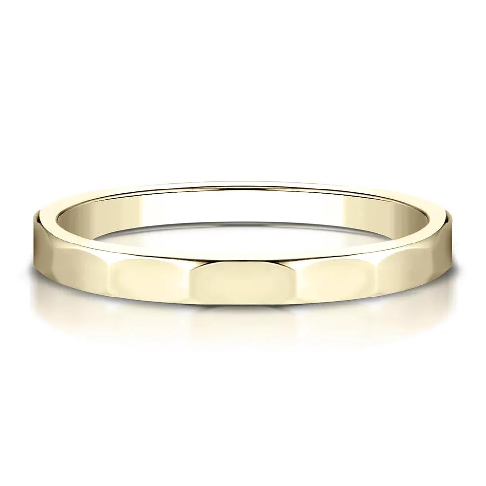 Faceted Wedding Band in 14K Yellow Gold – Image 1 of 3