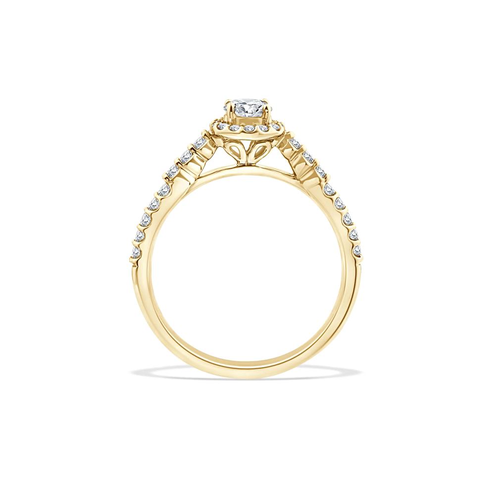 Diamond Round Engagement Ring in 10K Yellow Gold (5/8 ct. tw.) – Image 2 of 4