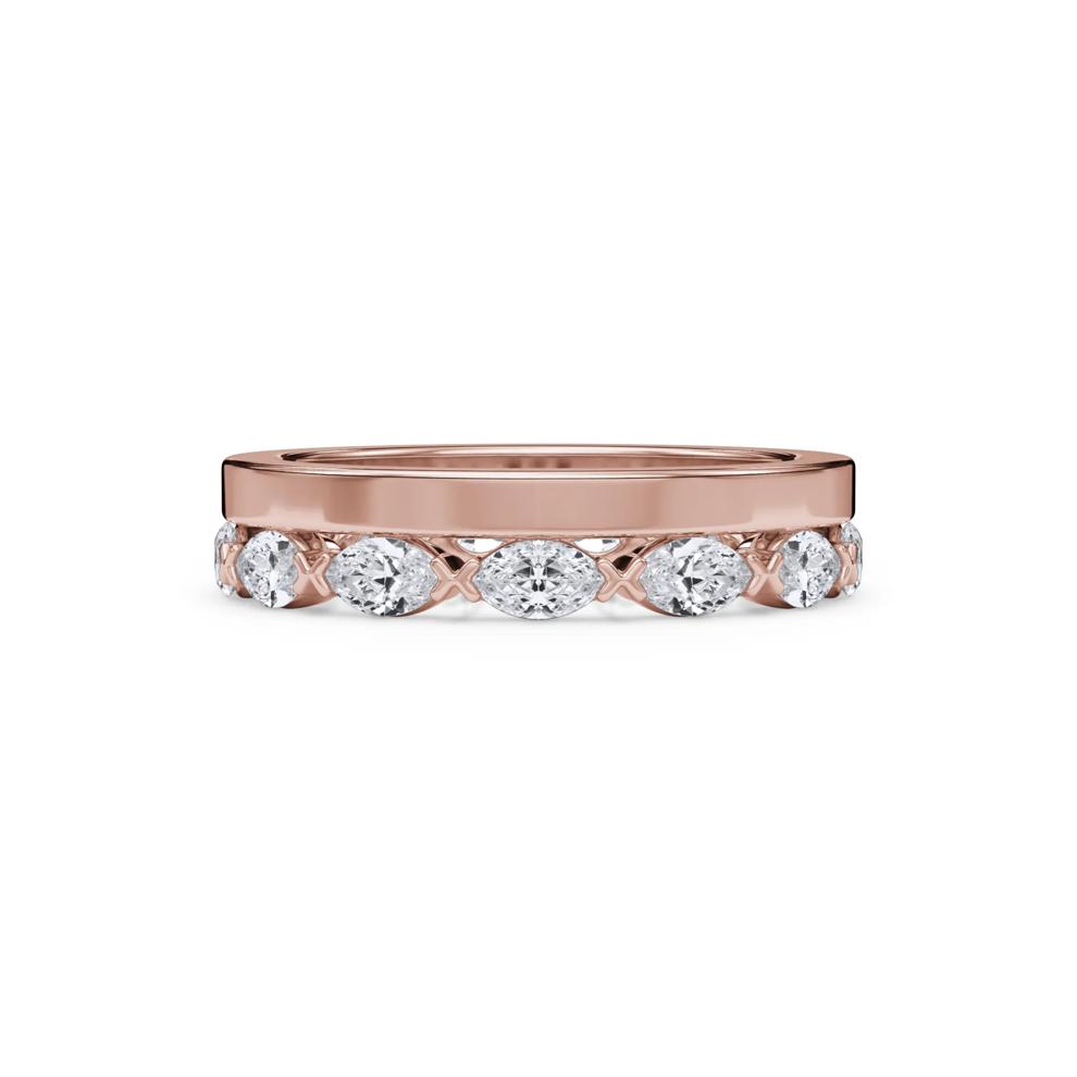 Lab Grown Diamond Marquise High Polished Stack Eternity Band in 14K Rose Gold (1 ct. tw.) – Image 1 of 4