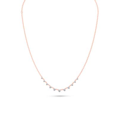 Lab Grown Diamond Frontal Necklace in 10K Rose Gold (1 ct. tw.)
