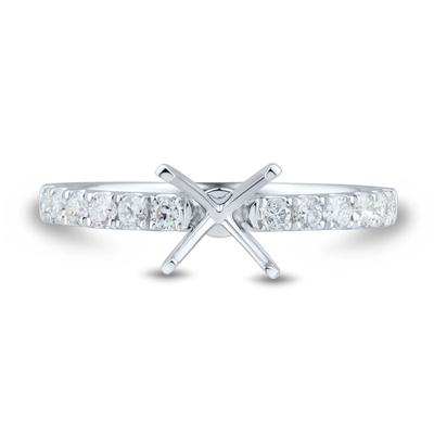 Lab Grown Diamond Semi-Mount Engagement Ring in 14K White Gold (1/3 ct. tw.)  (Setting Only)