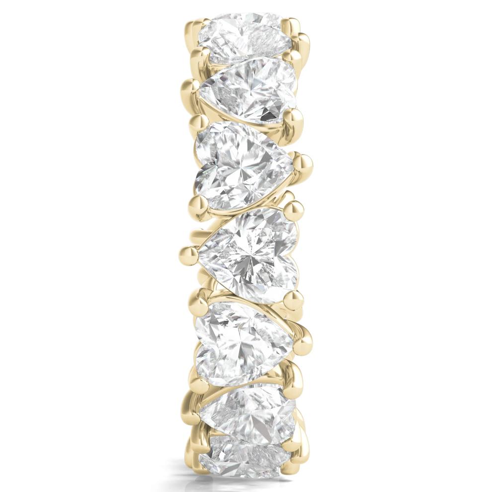 Heart-Shaped Lab Grown Diamond True Eternity Band in 14K Yellow Gold (5 ct. tw.) – Image 3 of 3