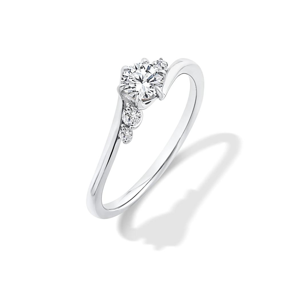 Lab Grown Diamond Round Center Promise Ring in 10K White Gold (1/2 ct. tw.) – Image 4 of 4