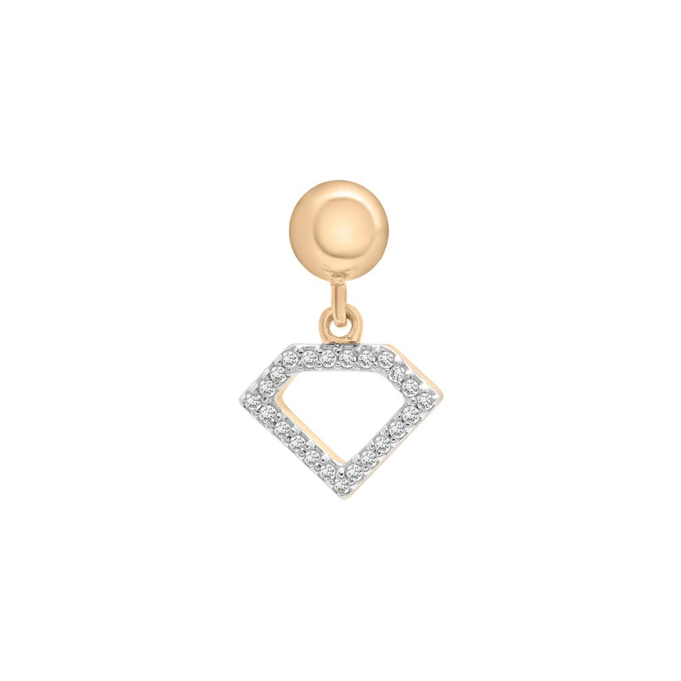 Diamond Bead Charm in Vermeil – Image 1 of 3