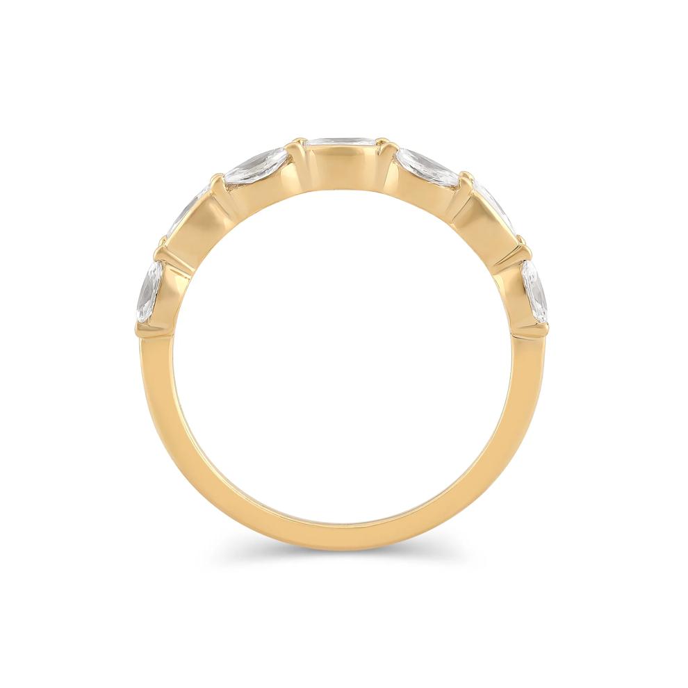 Lab Grown Diamond Marquise Wave Band in 14K Yellow Gold (3/8 ct. tw.) – Image 2 of 4