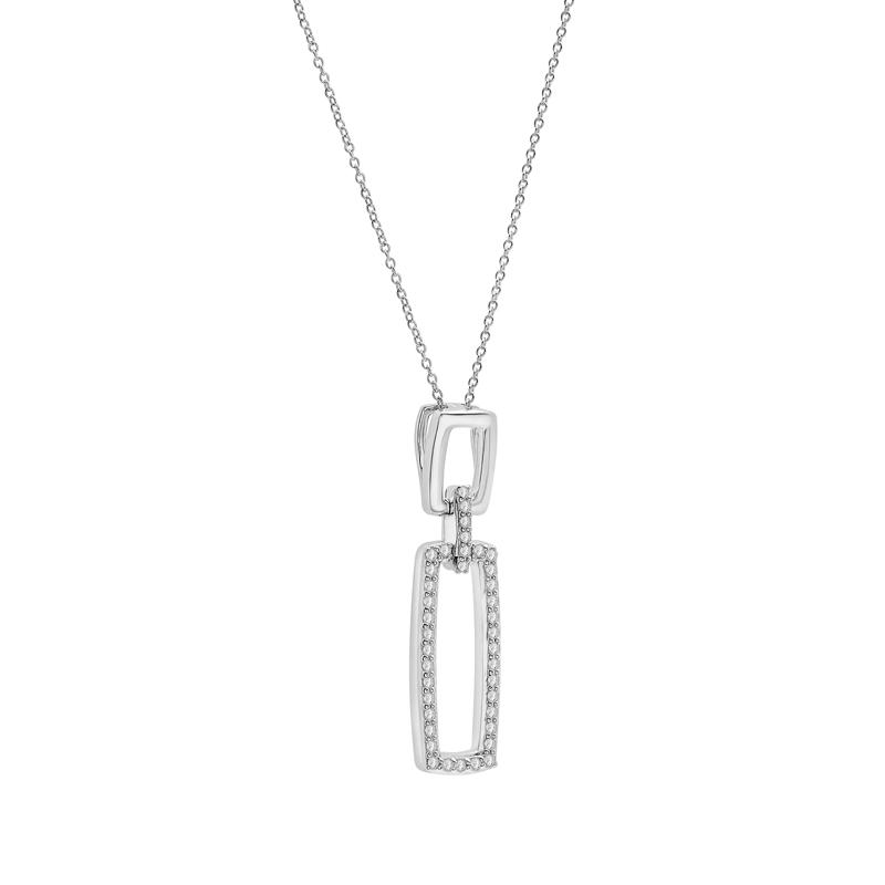 Diamond Link Pendant in Sterling Silver &#40;1/4 ct. tw.&#41; – Image 2 of 4