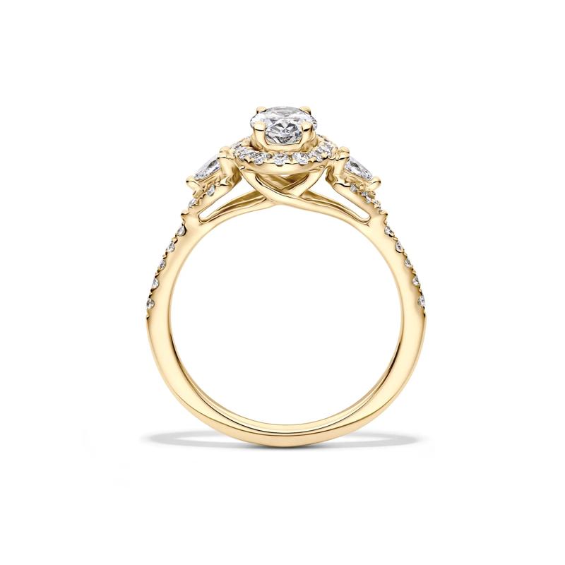 Lab Grown Diamond Oval Engagement Ring in 14K Yellow Gold &#40;1 ct. tw.&#41; – Image 2 of 4