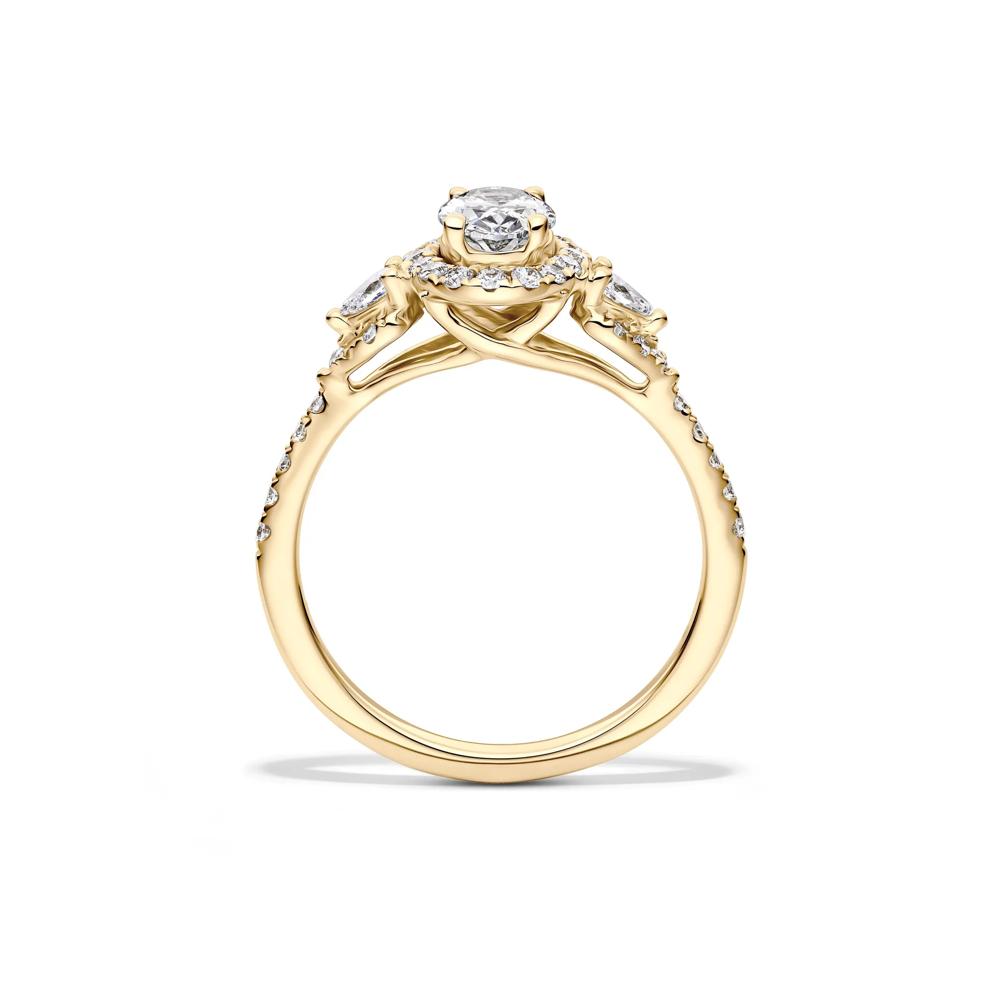 Lab Grown Diamond Oval Engagement Ring in 14K Yellow Gold (1 ct. tw.) – Image 2 of 4