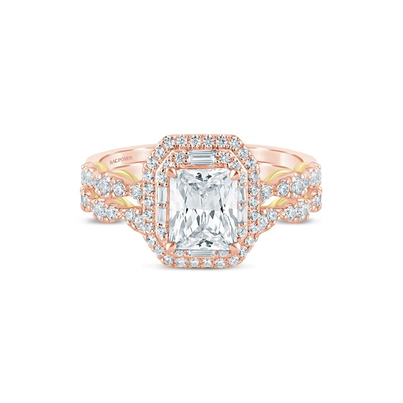 Adriana Lab Grown Diamond Engagement Ring Set in 14K Rose and Yellow Gold &#40;2 1/4 ct. tw.&#41; – Image 1 of 3