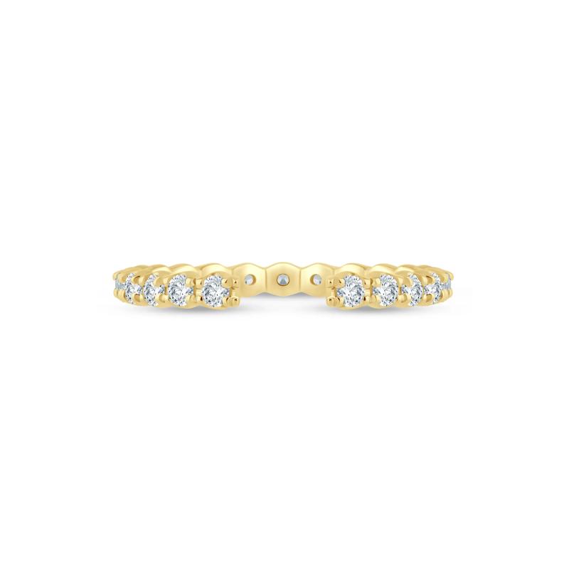 Lab Grown Diamond Open Anniversary Band in 14K Yellow Gold (5/8 ct. tw.) – Image 1 of 3