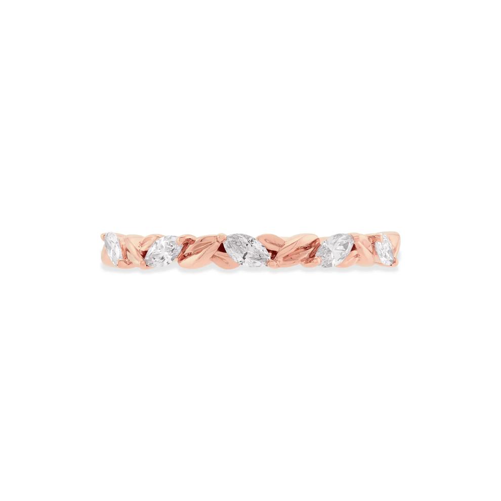 Lab Grown Diamond Marquise Band in 10K Rose Gold (1/4 ct. tw.) – Image 1 of 4