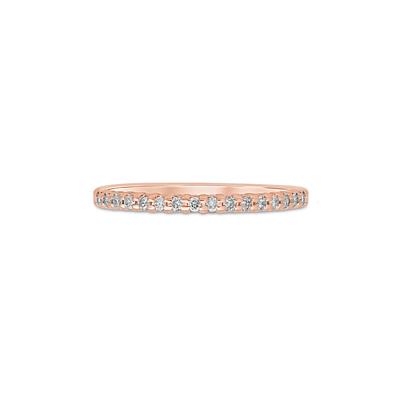 Diamond Prong-Set Anniversary Band in 10K Rose Gold (1/7 ct. tw.)