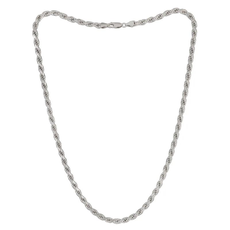 Solid Rope Chain Necklace in Sterling Silver, 22&rdquo; – Image 4 of 5