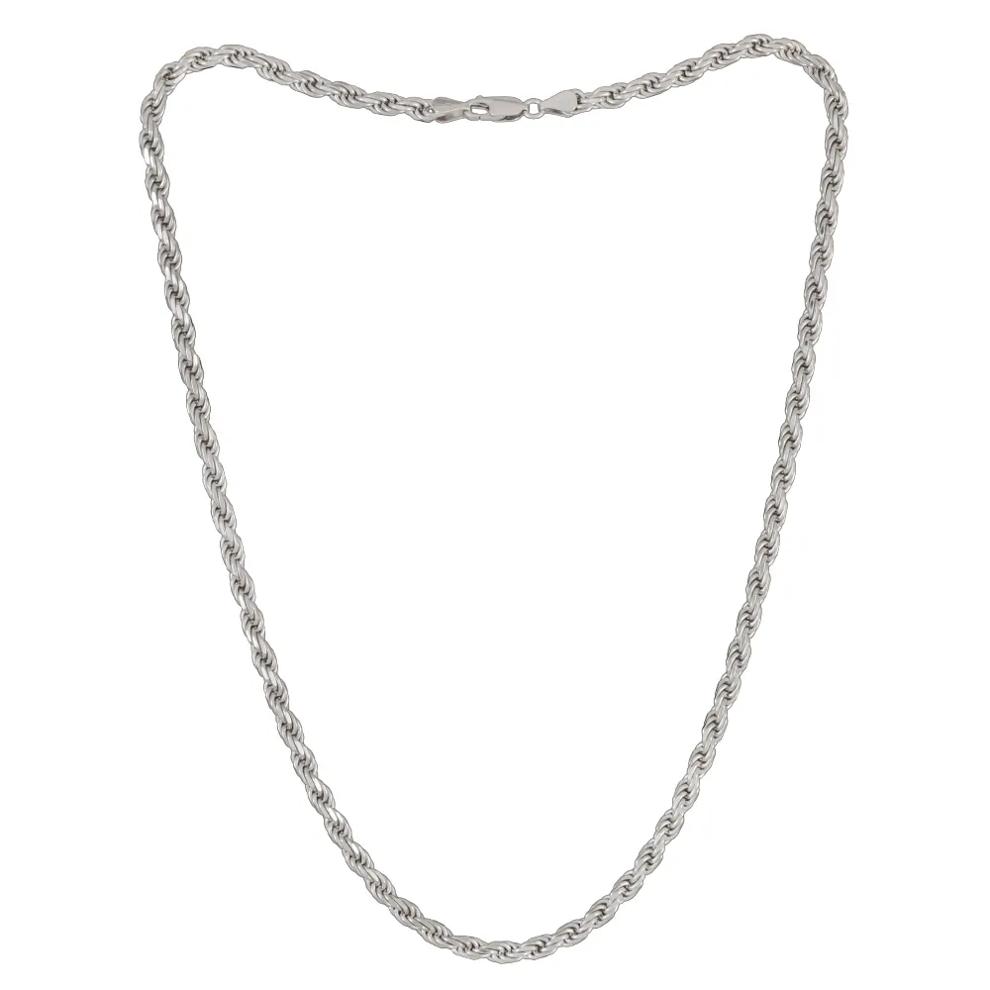Solid Rope Chain Necklace in Sterling Silver, 22&rdquo; – Image 4 of 5