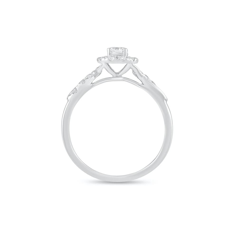 Diamond Round Halo Center Engagement Set in 10K White Gold (5/8 ct. tw.) – Image 2 of 6