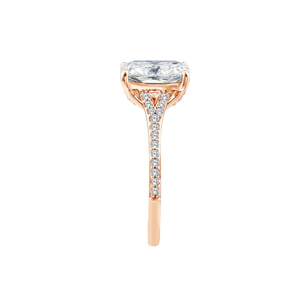 Lab Grown Diamond Engagement Ring in 14K Rose Gold (3 1/4 ct. tw.) – Image 3 of 3