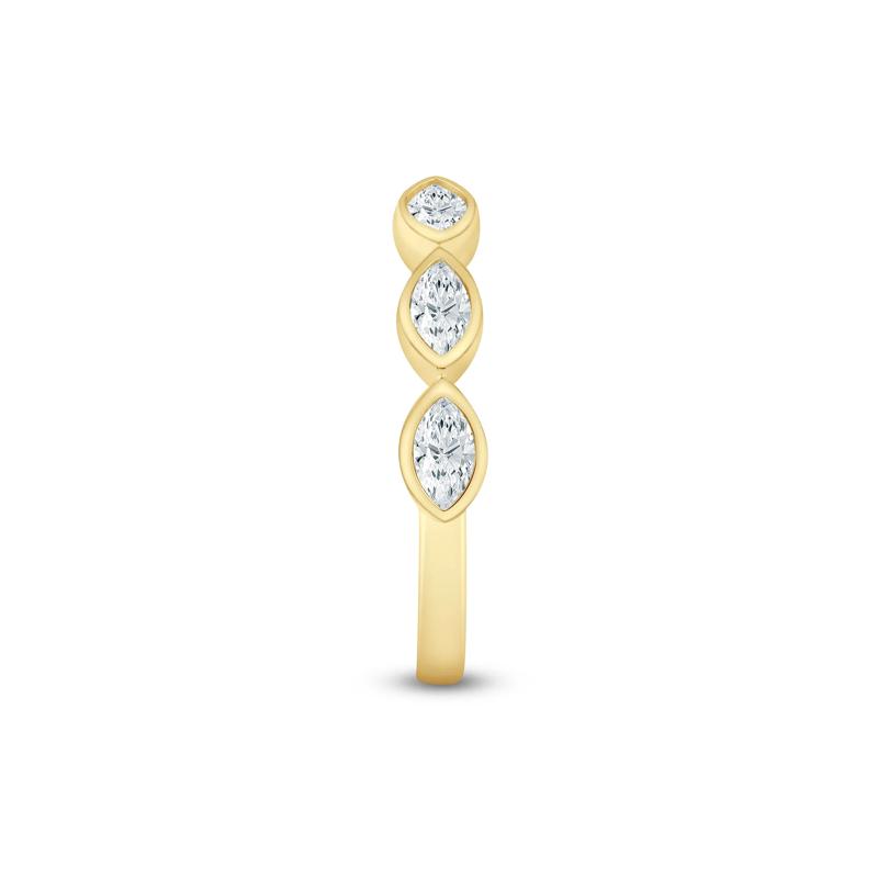 Lab Grown Diamond Marquise Open band in 14K Yellow Gold &#40;5/8 ct. tw.&#41; – Image 3 of 3