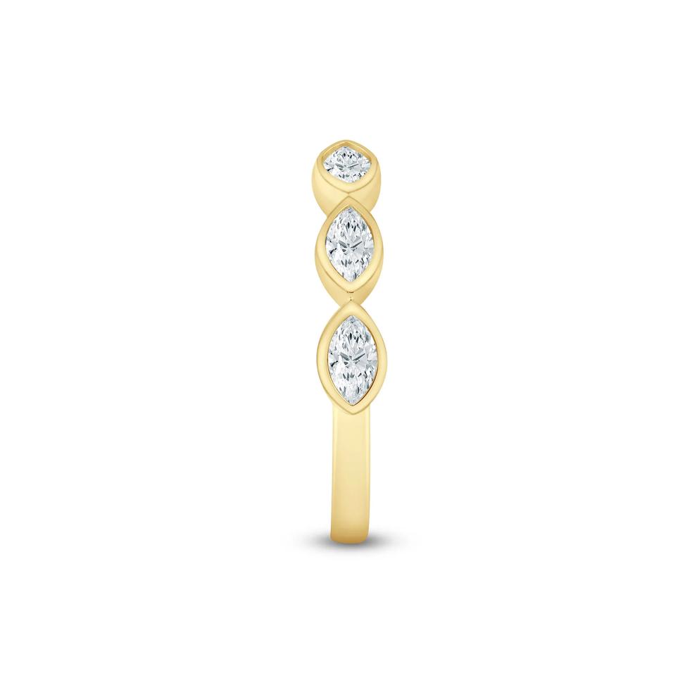 Lab Grown Diamond Marquise Open band in 14K Yellow Gold (5/8 ct. tw.) – Image 3 of 3