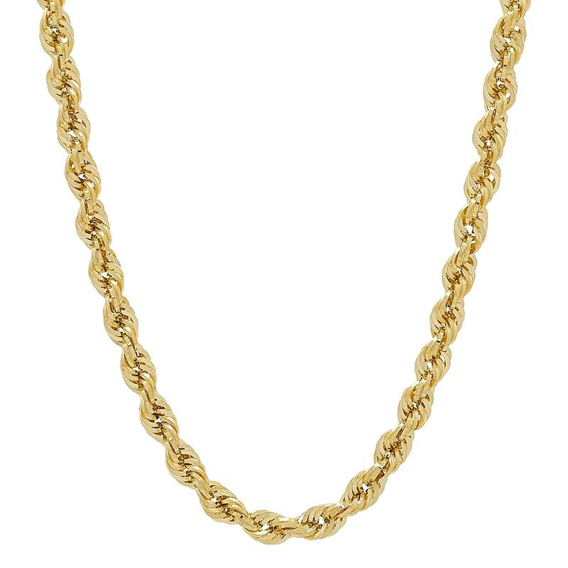 Men's Hollow Glitter Rope Chain in 14K Yellow Gold – Image 1 of 1