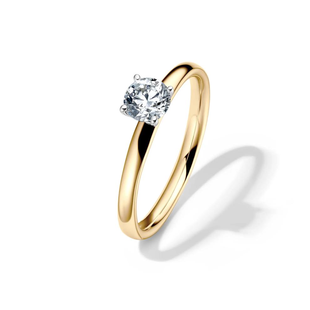 Diamond Round Brilliant Cut Solitaire Engagement Ring in 14K Yellow Gold (1/2 ct.) – Image 4 of 5