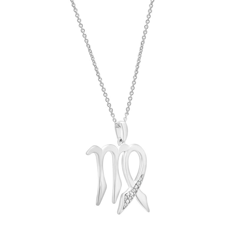 Diamond Accent Virgo Pendant in Sterling Silver  – Image 4 of 4