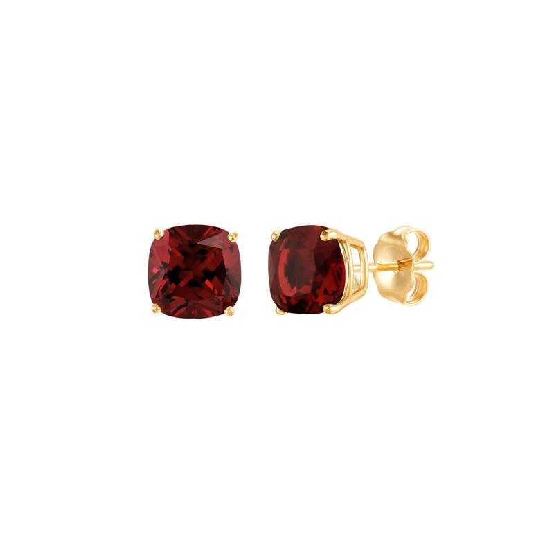 Garnet Stud Earrings in 10K Yellow Gold – Image 1 of 1