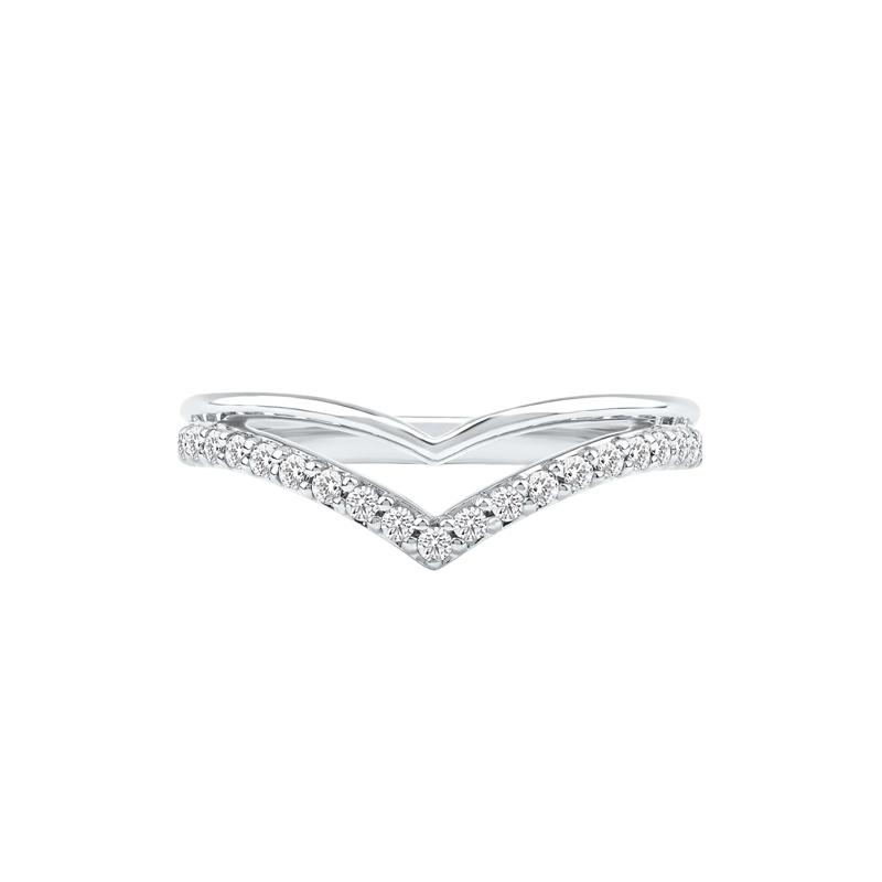 Archer Lab Grown Diamond Chevron Band in 14K White Gold &#40;1/4 ct. tw.&#41; – Image 1 of 5