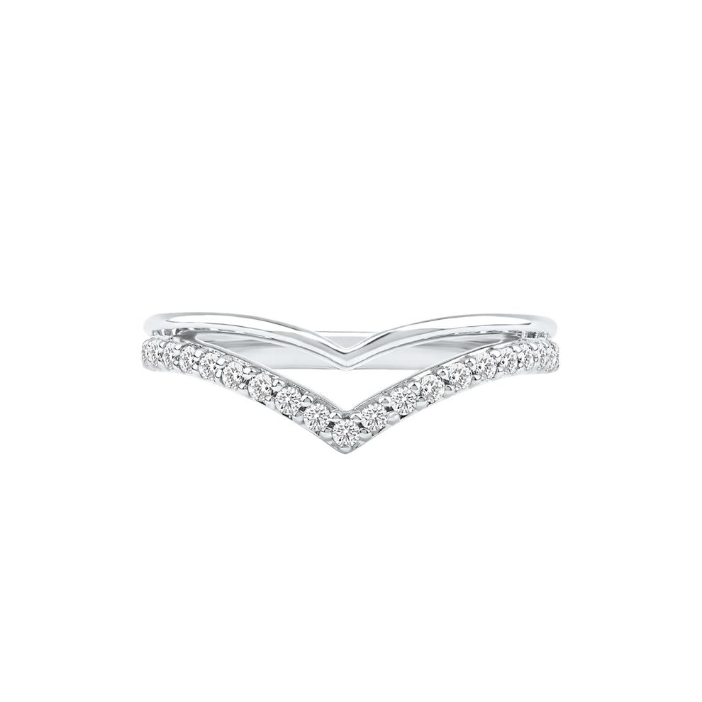 Archer Lab Grown Diamond Chevron Band in 14K White Gold (1/4 ct. tw.) – Image 1 of 5