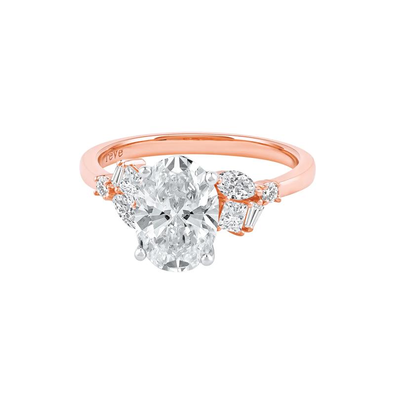 Nora Lab Grown Diamond Engagement Ring in 14K Rose and White Gold (2 1/2 ct. tw.) – Image 5 of 5