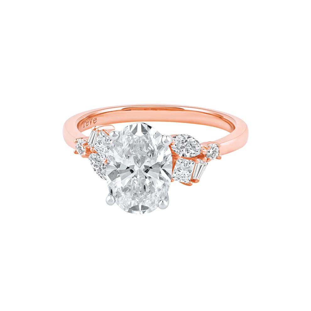 Nora Lab Grown Diamond Engagement Ring in 14K Rose and White Gold (2 1/2 ct. tw.) – Image 5 of 5
