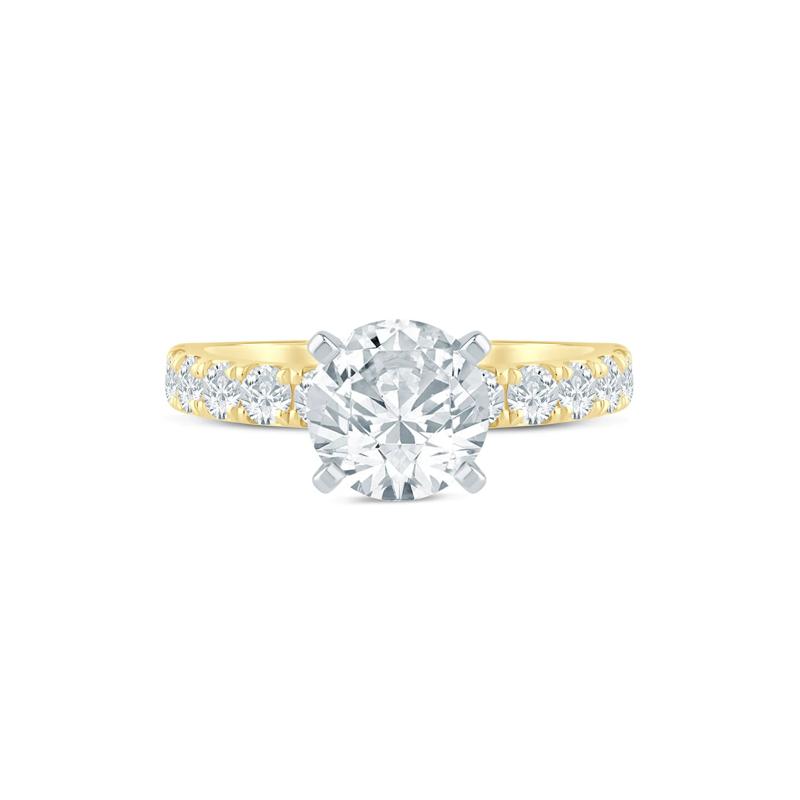 Diamond Semi-Mount Engagement Ring in 14K White and Yellow Gold &#40;3/4 ct. tw.&#41; &#40;Setting Only&#41; – Image 1 of 6