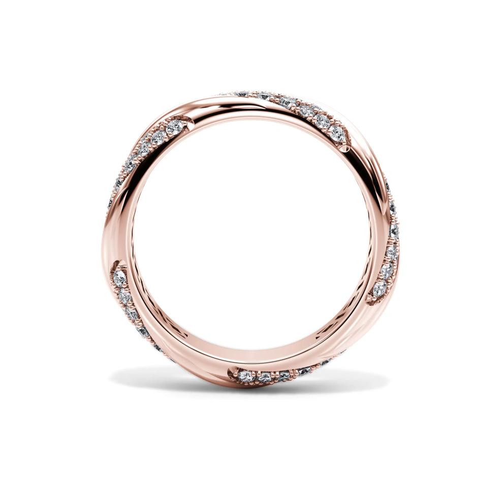 Lab Grown Diamond High Polish Twisted Eternity Band in 14K Rose Gold (7/8 ct. tw.) – Image 2 of 4