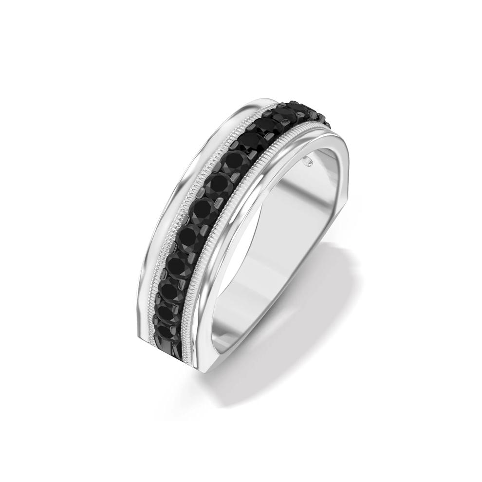 Men's Black Diamond Band in 10K White Gold (1 ct. tw.) – Image 4 of 4