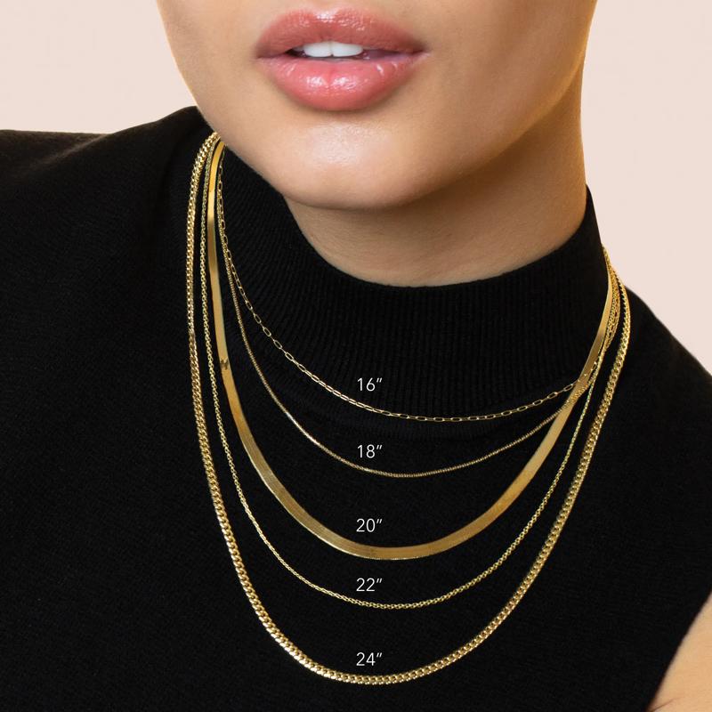 Franco Necklace in 14K Yellow Gold, 24