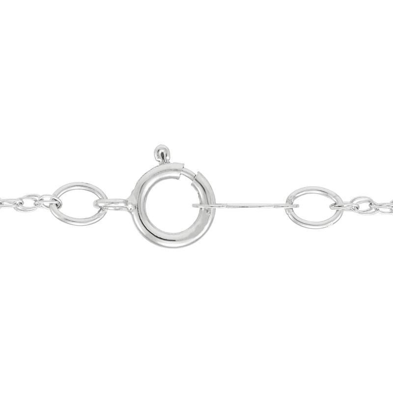 Freshwater Pearl &amp; Lab-Created White Sapphire Pendant in Sterling Silver – Image 3 of 3