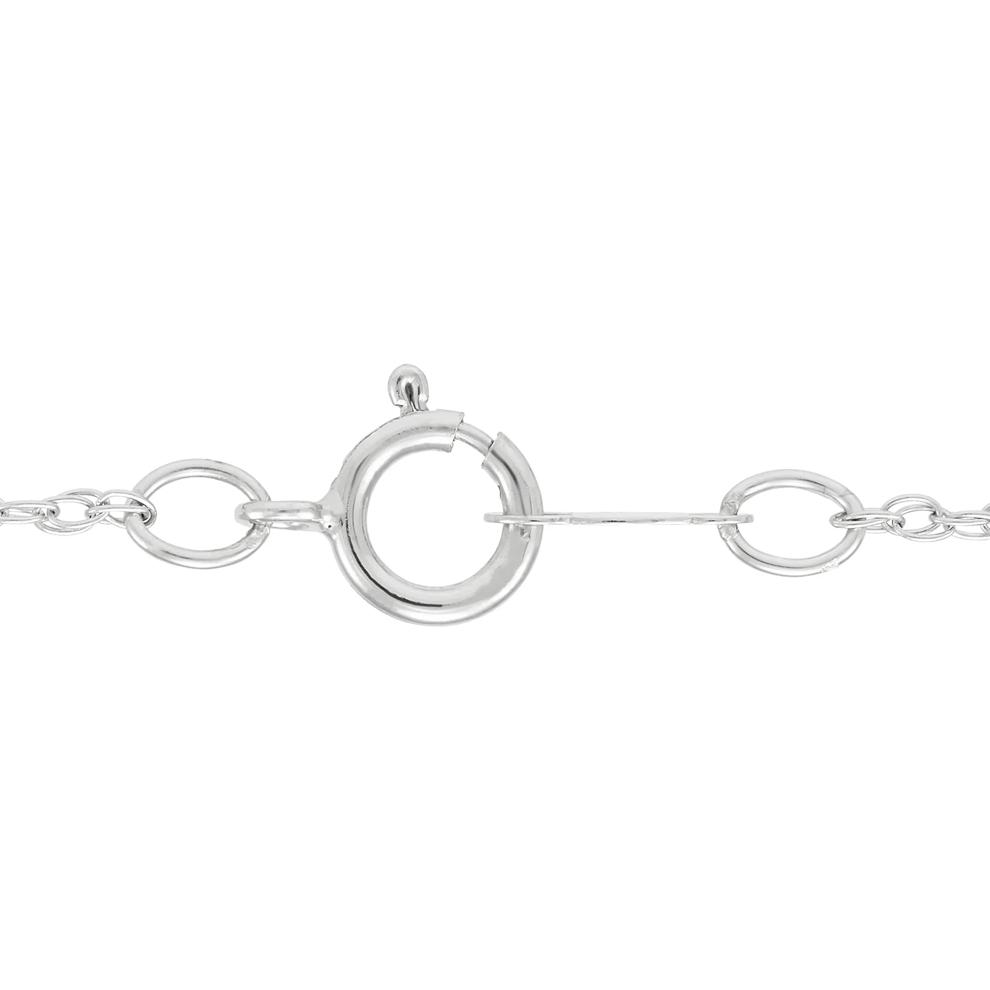 Freshwater Pearl &amp; Lab-Created White Sapphire Pendant in Sterling Silver – Image 3 of 3