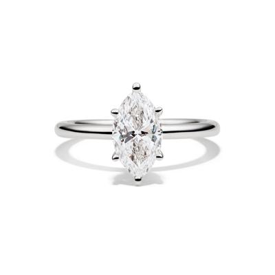Lab Grown Diamond Solitaire Marquise Engagement Ring in 14k White Gold (1 1/2 ct.)