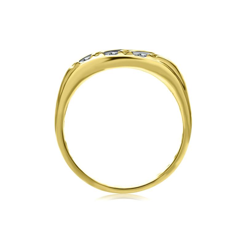 Men&#39;s 1/4 ct. tw. Diamond Band in 10K Yellow Gold – Image 2 of 3