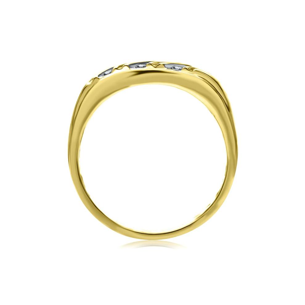 Men's 1/4 ct. tw. Diamond Band in 10K Yellow Gold – Image 2 of 3