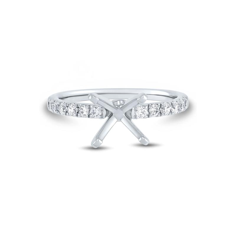 Lab Grown Diamond Semi-Mount Engagement Ring in 14K White Gold &#40;1/3 ct. tw.&#41; &#40;Setting Only&#41; – Image 1 of 6